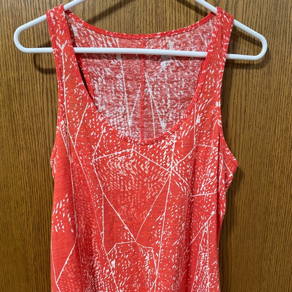 Orange patterned tank top